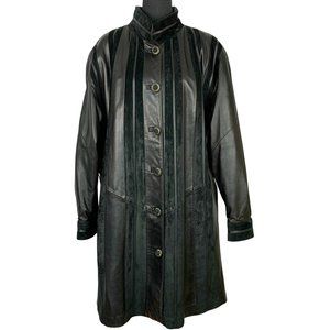 VINTAGE 90s Bob & Christensen Couture Long Leather Jacket